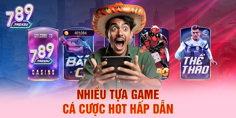 Đa dạng các tựa game cá cược hấp dẫn tại Win888